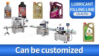 Automatic Linear Type Piston Pump Lubricant Bottle Filling Capping Labeling Line