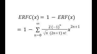 Google Sheets ERFC Taylor Maclaurin SERIESSUM Expansion LINEST Polynomial Regression