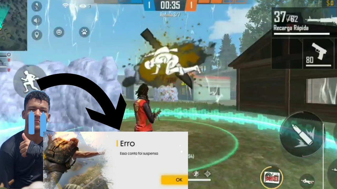 DEPOIS DESSA PARTIDA, ATÉ MINHA CONTA TOMOU BAN DO FREE FIRE