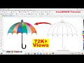 05  how to design umbrella in coreldraw tatorial  coreldraw  umbrella  design   