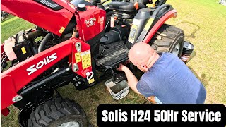 Solis H24 Compact Tractor 50hr Service! by The Kelley's Country Life 3,681 views 1 month ago 18 minutes