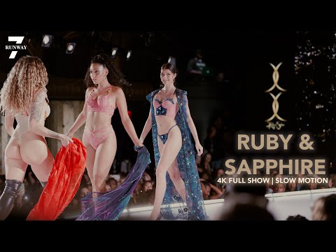 Ruby & Sapphire || New York Fashion Week 2023 | Runway7Fashion \ Dual Angles (Slow Motion)