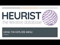 Learn heurist  tutorial 4  the explore menu