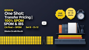 CA Final - ONE SHOT: Transfer Pricing | 100% SPOM & IBS