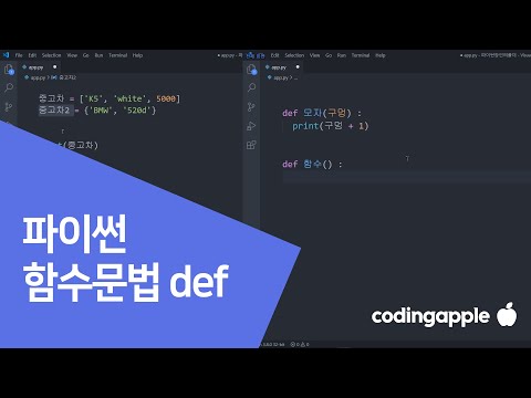 파이썬 함수 def 문법 개쉽게 10분만에 총정리