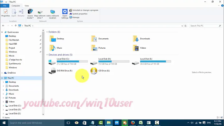 Windows 10 : How to add or remove quick access toolbar in File Explorer