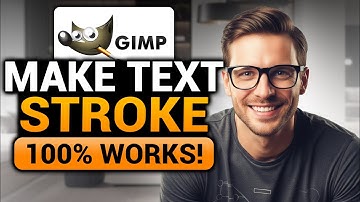 GIMP Make a Text Stroke (FAST & EASY) | 100% WORKS | NO Yapping! | How To Make a Stroke Text in GIMP