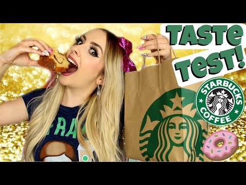 TRYING STARBUCKS FOOD ITEMS!!!