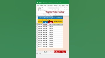 How to Calculate Working Hours Use MOD Function in MS Excel #excel #exceltips #exceltricks #formula