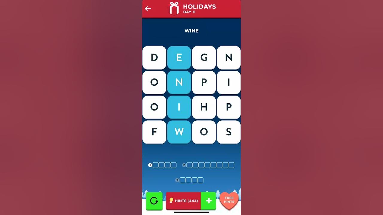 Wordbrain 2 Holiday Event 2023 [Day 11 December 11] wordbrain2 holidayevent YouTube