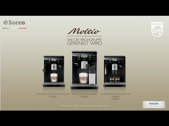Reinigung Brühgruppe Saeco Moltio Kaffeevollautomat HD8766, HD8767, HD8768  und HD8769 - YouTube
