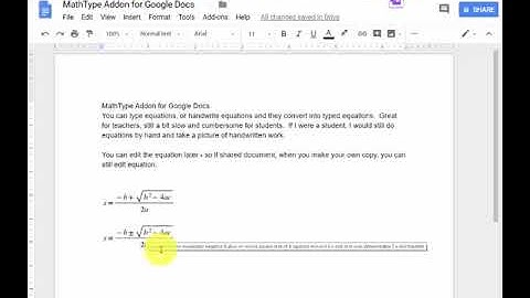 MathType Google Addon