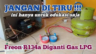 How to Fill a Refrigerator with FREON Using LPG GAS (DON'T COPY!!!)