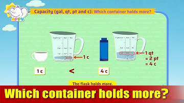 G2 - Module 21b - Exercise 2 - Which container holds more? | Appu Series | Grade 2 Math Learning