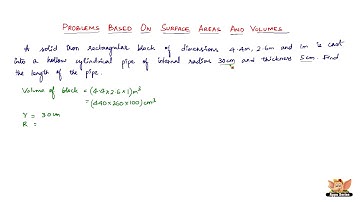 How to solve problems based on surface areas and volumes -- Vol. 6/8