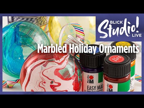 Trim the tree with your own marbled holiday ornaments! Easy and fun for the whole family, learn how to use Marabu Easy Marble paints to decorate three hanging ornaments you’ll admire year after year.

Materials for this project can be found here: http://bit.ly/MarbledOrnamentsBundle 

Subscribe for more videos from Blick: https://bit.ly/BLICKYouTube

Check out our social channels for more inspiration, giveaways, and more!

Instagram: https://www.instagram.com/blickartmaterials/

Facebook: https://www.facebook.com/groups/blickcreativecommunity/

Twitter: https://twitter.com/Blick_Art

Pinterest: https://www.pinterest.com/BlickArt/_shop/