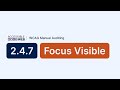 Testing 2.4.7 Focus Visible | Manual WCAG Auditing Tutorial