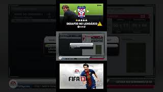 DESAFIO NO LENDÁRIO ! PROMOVENDO JÓIA DA BASE | MODO CARREIRA FIFA 13  #shorts