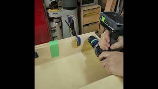 Festool eccentric chuck on TPC 18/4, my go to for those tight drawer front attachments.