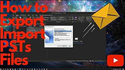 How to export and import pst files into outlook