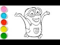 How to Draw A Cute Minion from Despicable me 4, Drawing for kids | Let's Draw Together