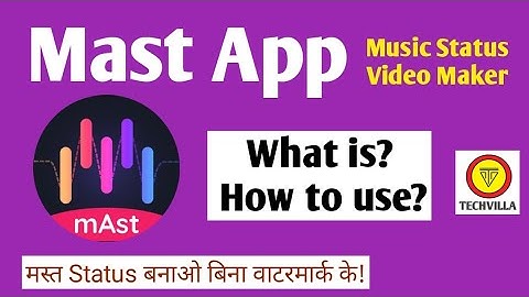 Mast Music Status Video Maker 😎 How to use Mast App