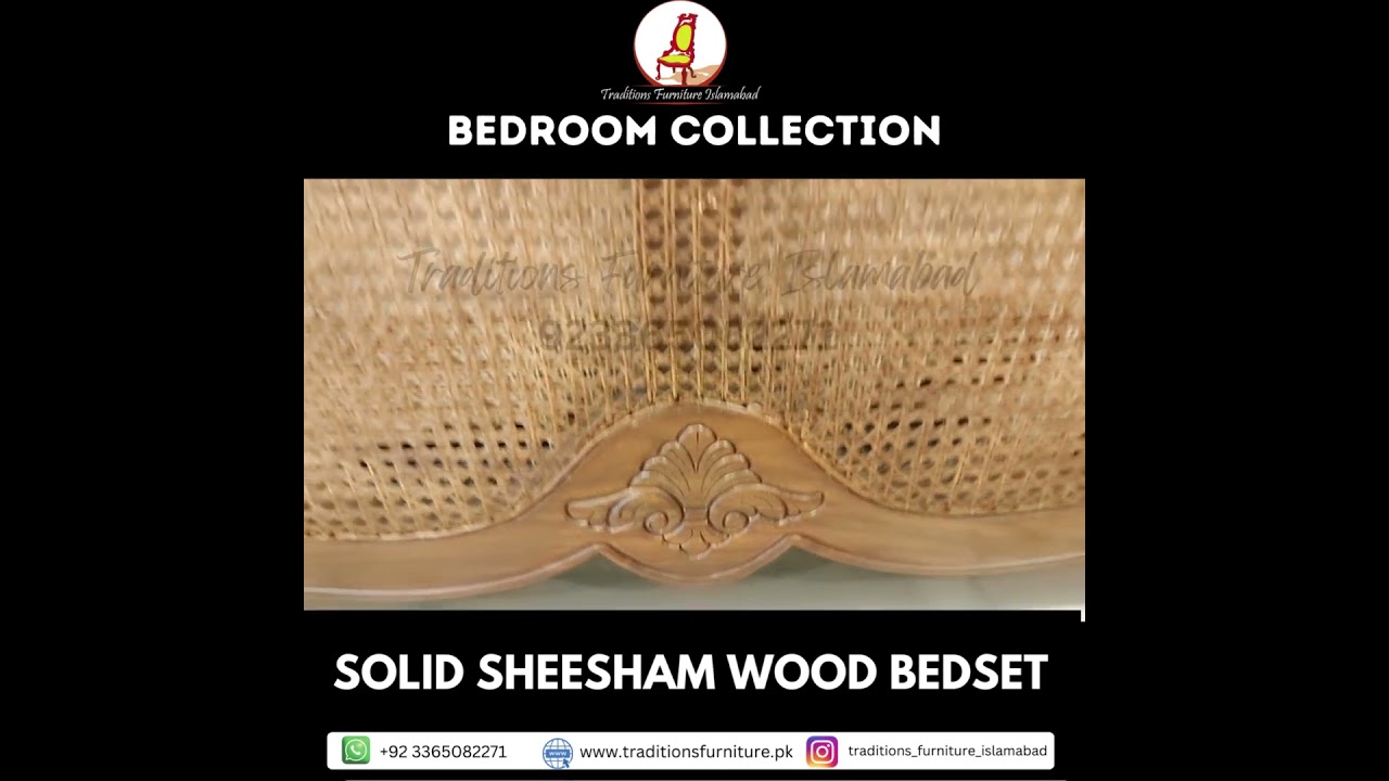 Upgrade Your Bedroom with a Sheesham Wood Canning Bedset - High Quality and Gorgeous 