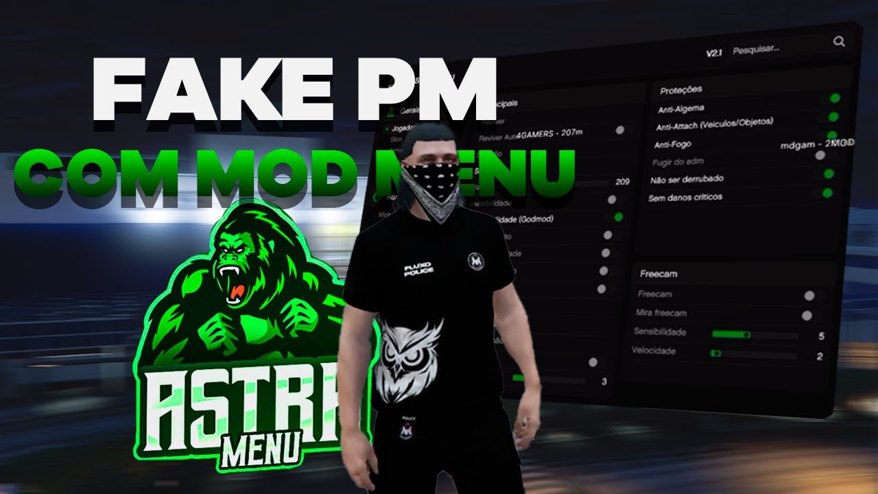 FAKE PM COM MOD MENU ACABOU COM O SERVIDOR! GTA ANTI-RP - YouTube