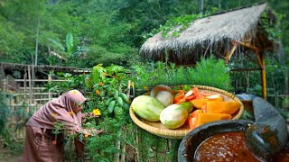 Ekşi Mango Rujak, kedondong, papaya | Köydeki Yaşayan Bahçelerdeki Aktiviteler