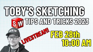 Toby's SolidWorks Sketching Tips and Tricks 2023 - LIVESTREAM screenshot 5