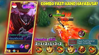 HAYABUSA PAKAI COMBO FAST HAND SEPERTI INI PASTI DI TAKUTIN SAMA MUSUH!!