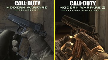 Call of Duty Modern Warfare Remastered vs Modern Warfare 2 Remastered Weapons Comparison