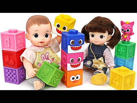 Let's play numbers with the shark family block with Kongsuni and Pinkfong! | PinkyPopTOY