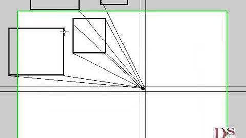 Birdseye view one point perspective drawing