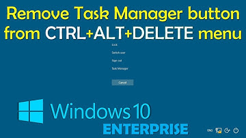 Remove Task Manager button from CTRL+ALT+DELETE menu