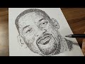 Drawing Will Smith in BAD BOYS: RIDE OR DIE