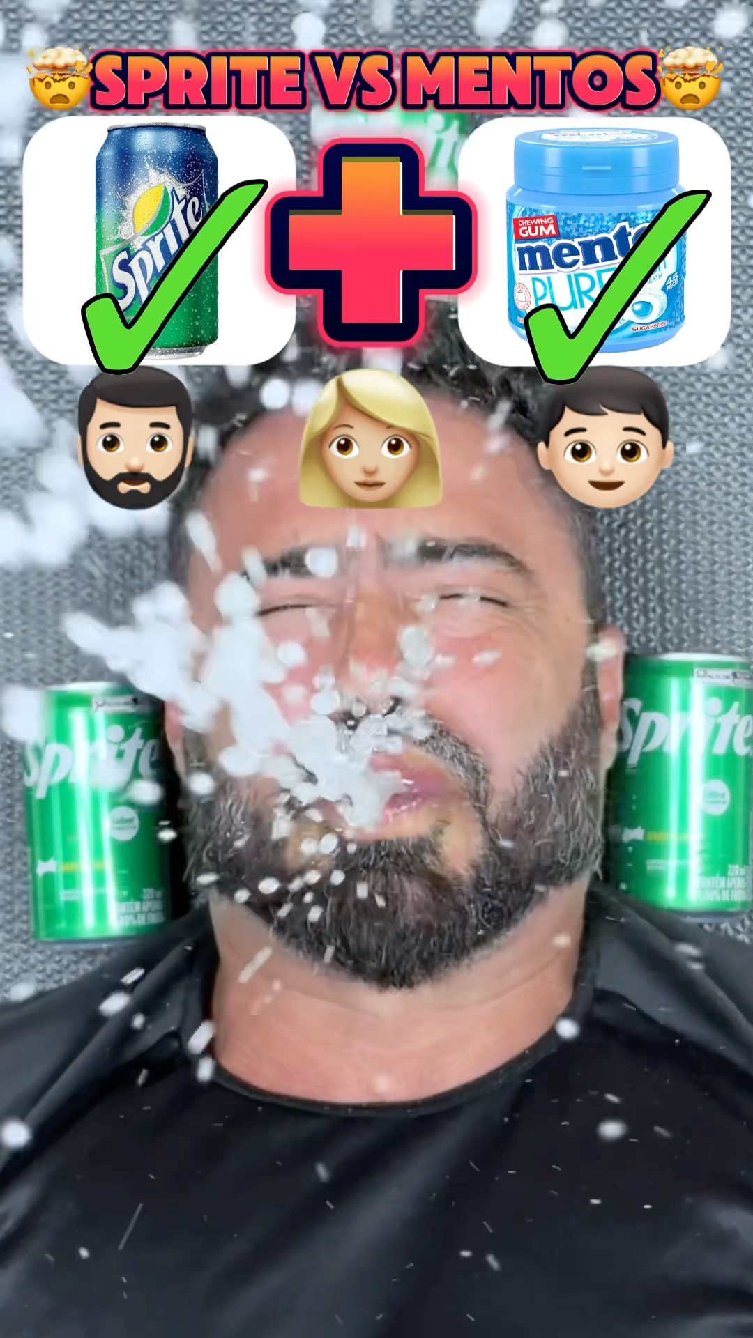 Quem consegue beber sprite com mentos?!? #shorts #challenge
