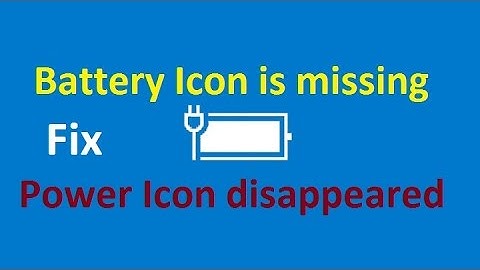 Battery Icon disappeared from Notification Area Windows 10 / 8!! - Howtosolveit