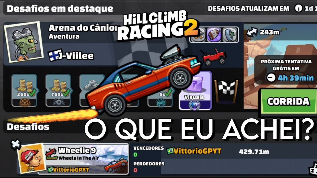 Novo Modo Aventura com Passe de Graça no Hill Climb Racing 2 