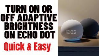 HOW TO TURN ON OR OFF ADAPTIVE BRIGHTNESS ON ECHO DOT