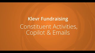 Klevr Fundraising Constituent Activity Tracking Ai With Copilot Demo