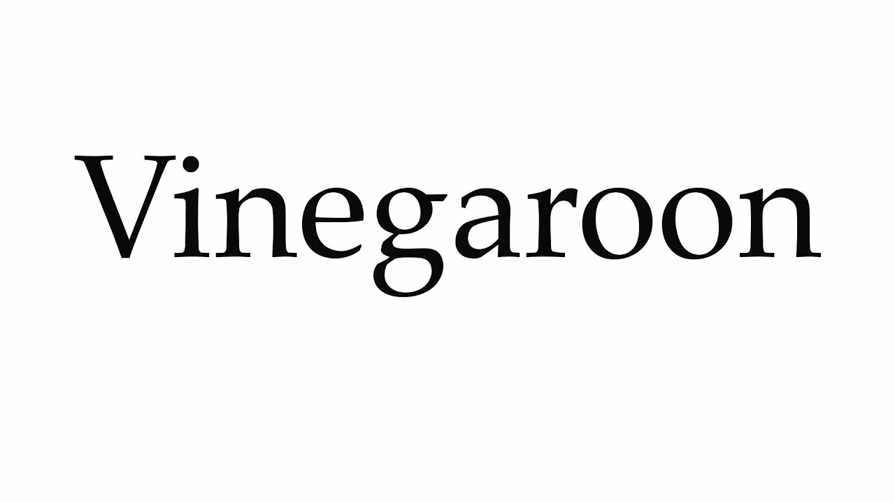 How to Pronounce Vinegaroon YouTube