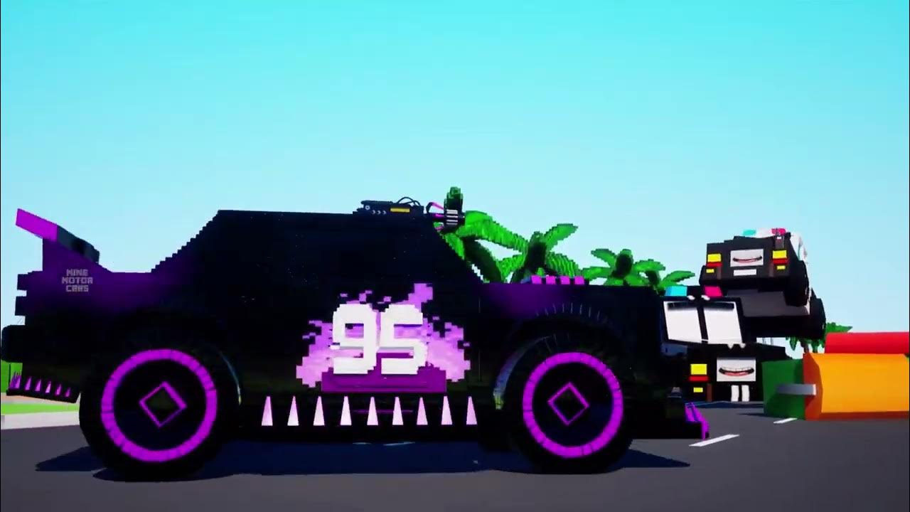 Flying McQueen Police Car Chase Thief car in Minecraft City | Epic