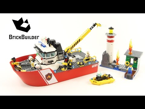 Lego City 60109 Fire Boat - Lego Speed Build