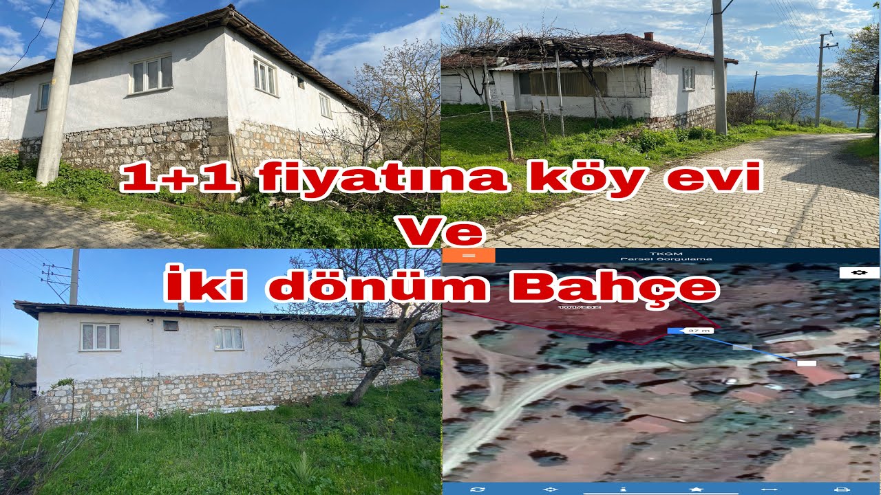 Sahibinden 345 m2 arsa içinde köy evi ve 2 dönüm bahçe satılıktır/Ev ile bahçe arası 40 metre