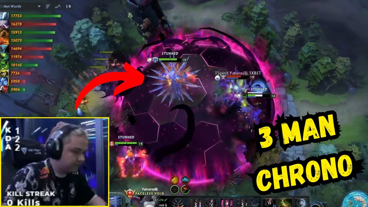 Yatoro Survives with 100HP and lands a 3 Man Chrono at ti12