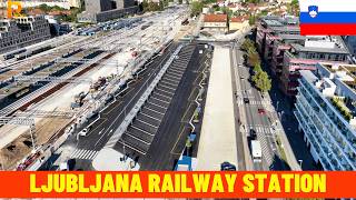 4K Ljubljana Railway Station Transformation — Emonika Project Progress Aerial (August 2026-Slovenia)