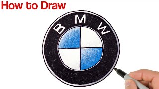 How To Draw Bmw Logo Easy Car Logo Drawing