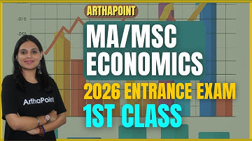 MA Economics Entrance Coaching Lecture 1 2026 | IIT JAM Economics | CUET PG ECO | GATE Economics