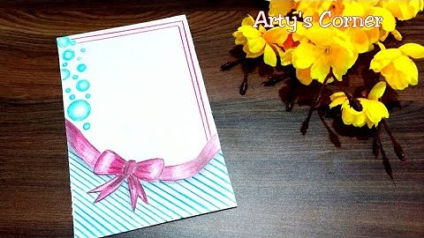 Ribbon Draw | Border Design on Paper | Designs for Front Page | Border for Project by Arty